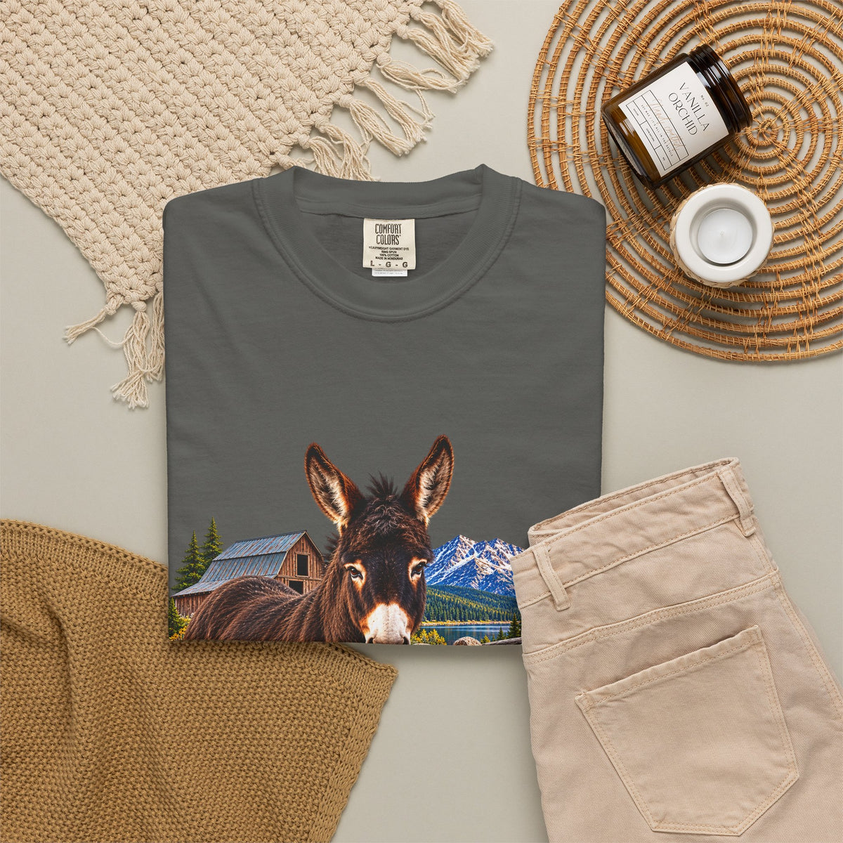 Sadie Mae Donkey T-Shirt  Tenderfoot Farm Colorado
