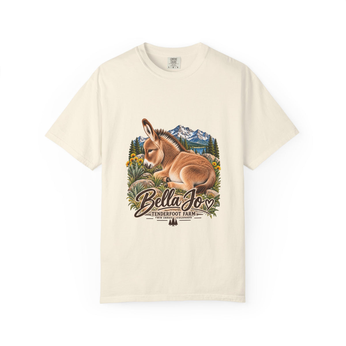 Bella Jo Donkey T-Shirt  Tenderfoot Farm Colorado