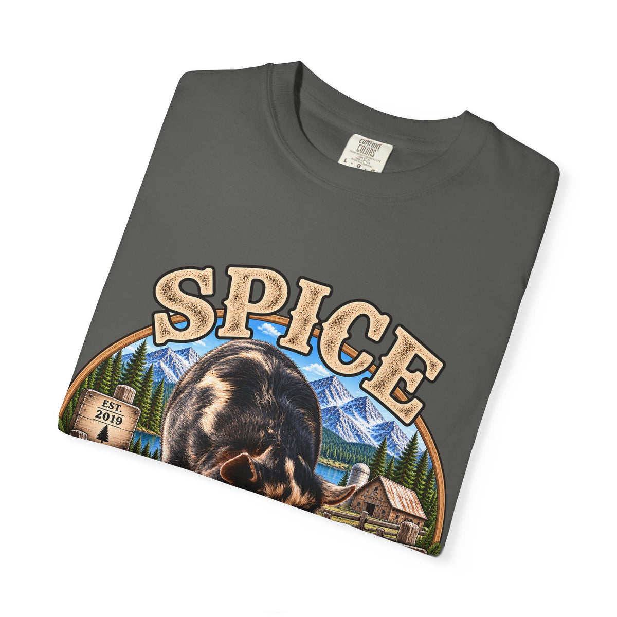 Spice KuneKune T-Shirt  Tenderfoot Farm Colorado