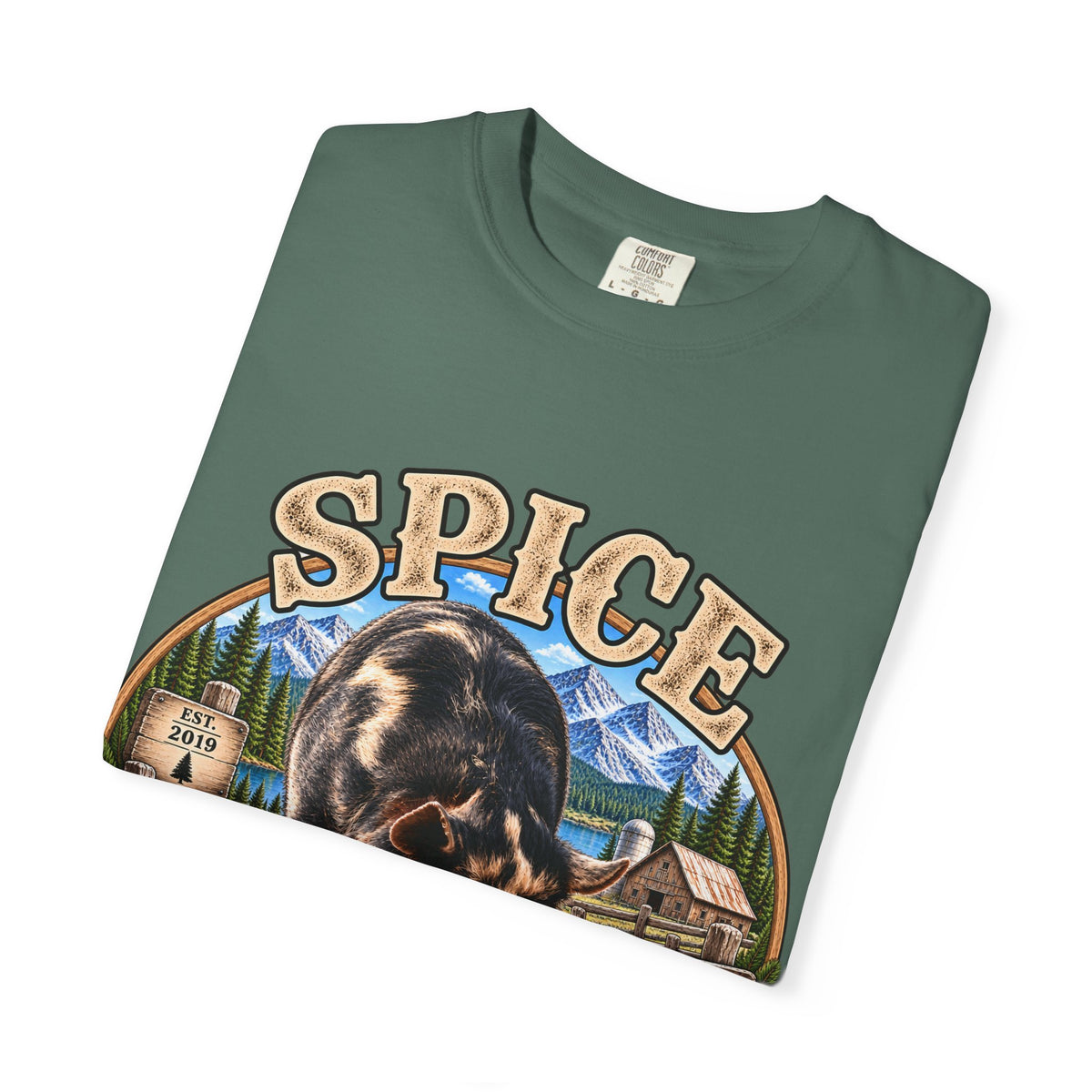 Spice KuneKune T-Shirt  Tenderfoot Farm Colorado