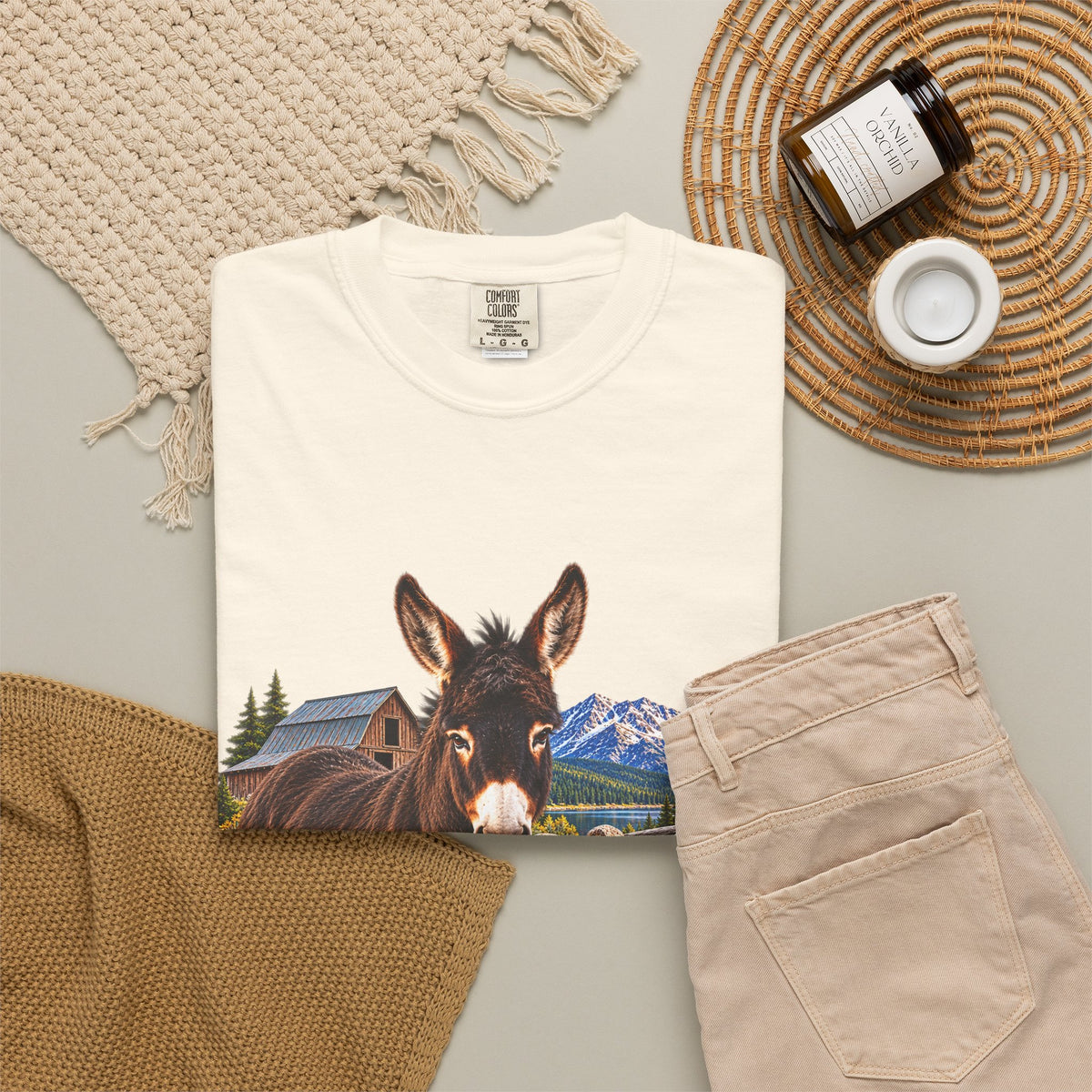 Sadie Mae Donkey T-Shirt  Tenderfoot Farm Colorado