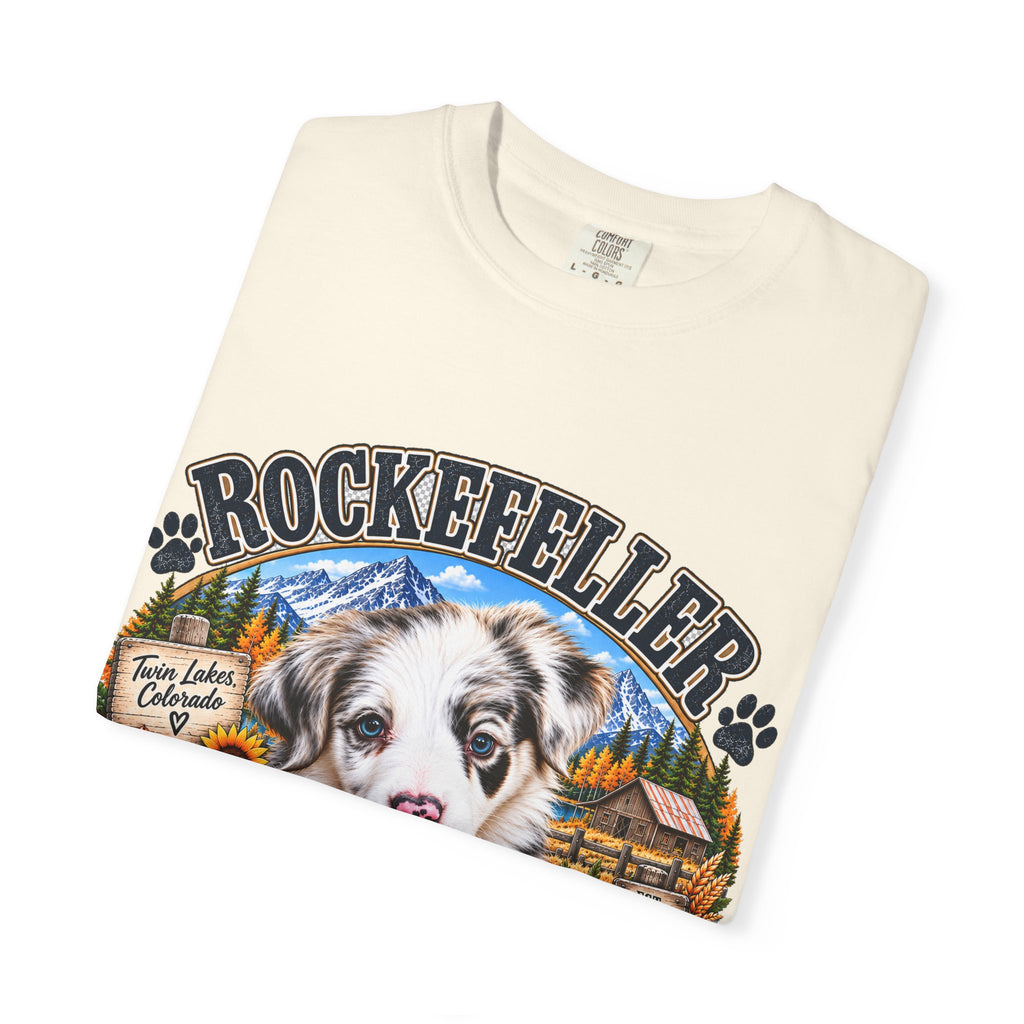 Rockefeller Aussie T-Shirt  Tenderfoot Farm Colorado