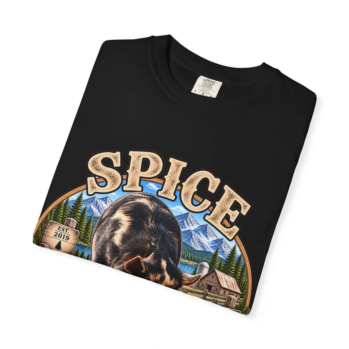 Spice KuneKune T-Shirt  Tenderfoot Farm Colorado
