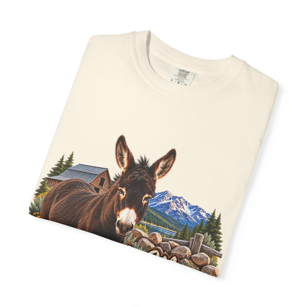 Sadie Mae Donkey T-Shirt  Tenderfoot Farm Colorado