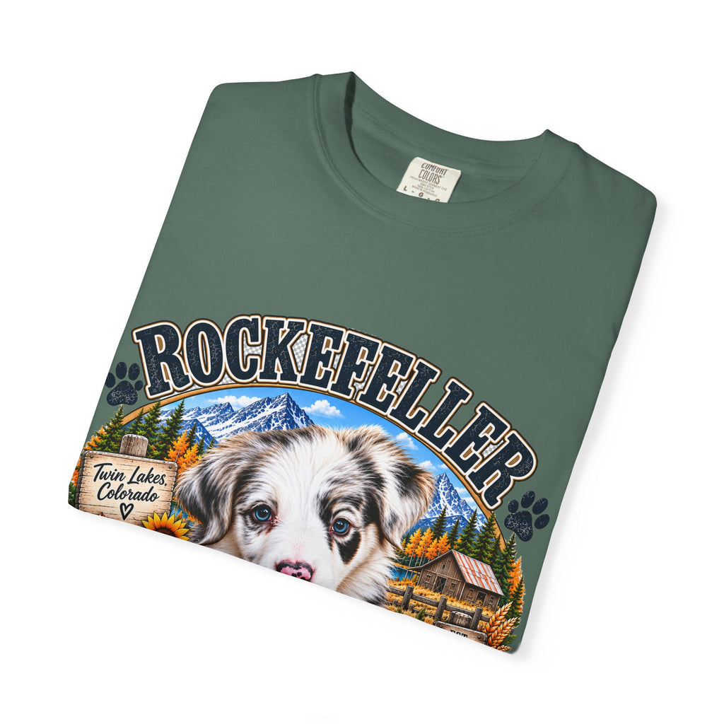 Rockefeller Aussie T-Shirt  Tenderfoot Farm Colorado