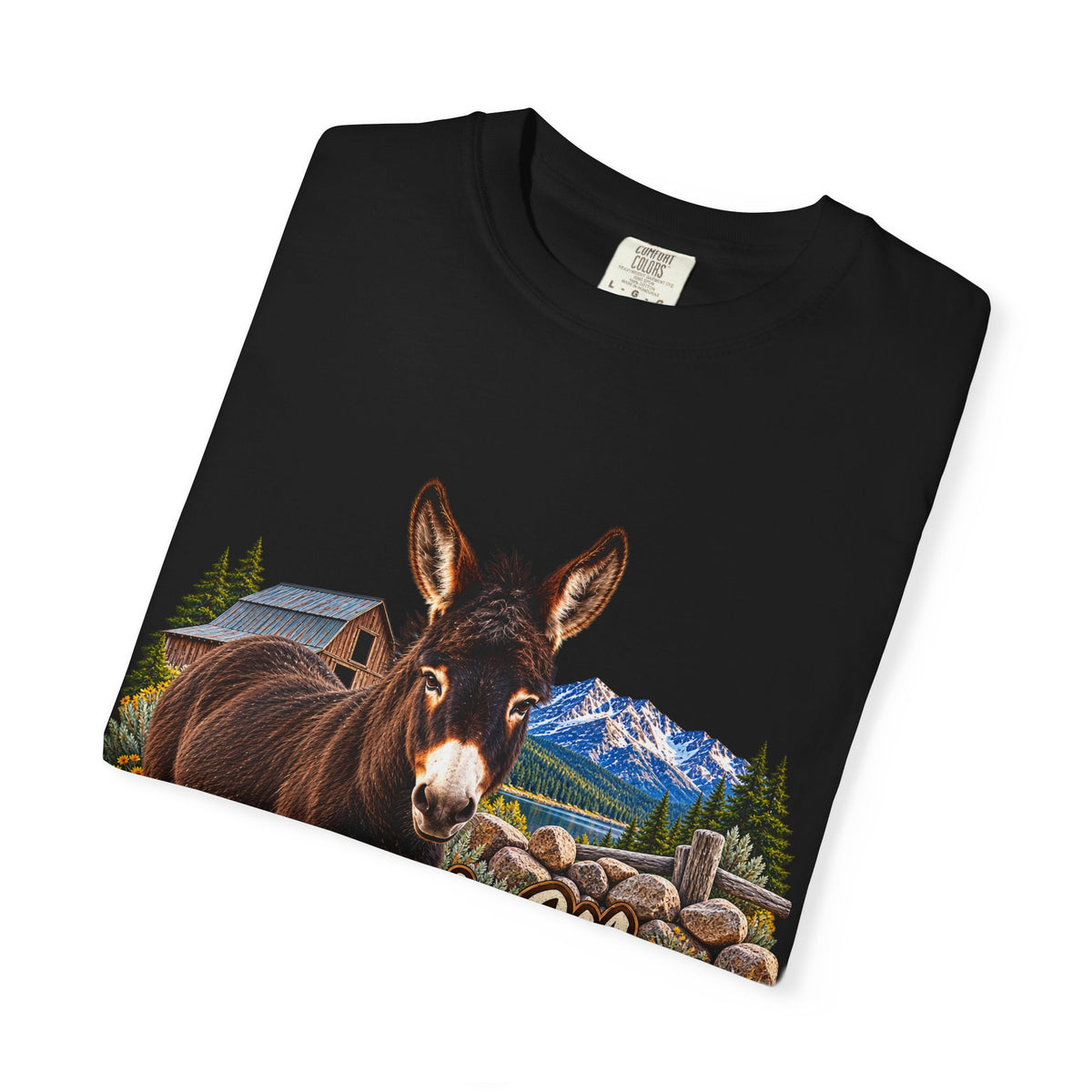 Sadie Mae Donkey T-Shirt  Tenderfoot Farm Colorado