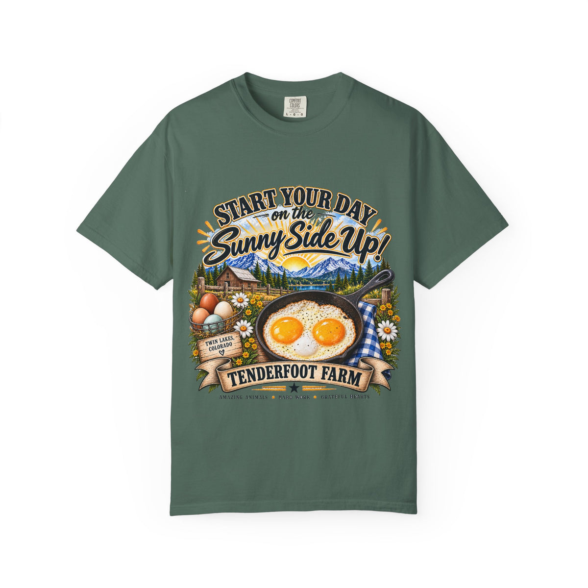 Sunny Side UP T-Shirt  Tenderfoot Farm Colorado